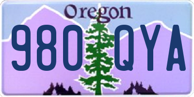 OR license plate 980QYA