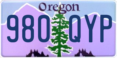 OR license plate 980QYP