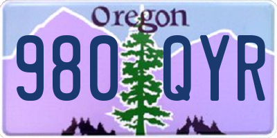 OR license plate 980QYR