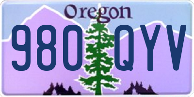 OR license plate 980QYV