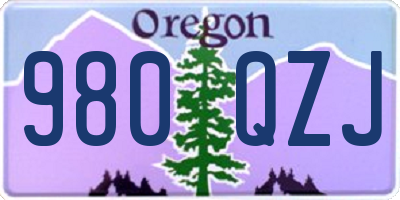 OR license plate 980QZJ