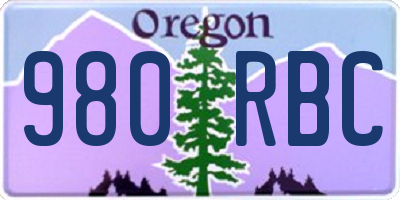 OR license plate 980RBC