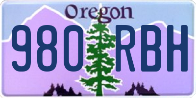 OR license plate 980RBH
