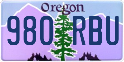 OR license plate 980RBU