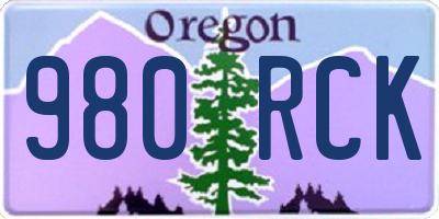 OR license plate 980RCK