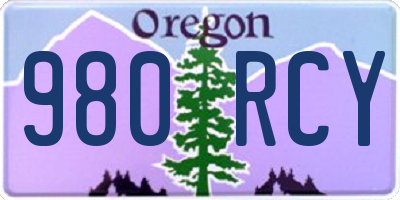 OR license plate 980RCY