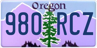 OR license plate 980RCZ