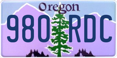 OR license plate 980RDC