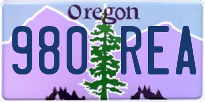 OR license plate 980REA
