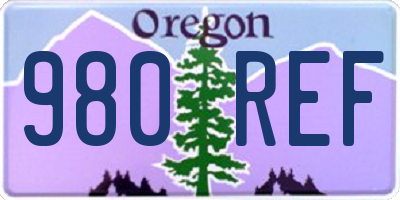 OR license plate 980REF