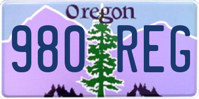 OR license plate 980REG