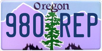 OR license plate 980REP