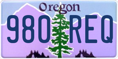 OR license plate 980REQ