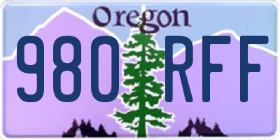 OR license plate 980RFF