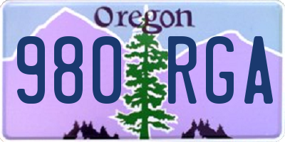 OR license plate 980RGA
