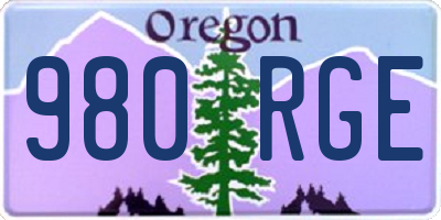 OR license plate 980RGE
