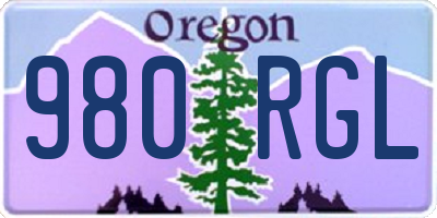 OR license plate 980RGL