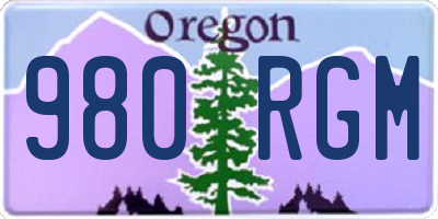 OR license plate 980RGM