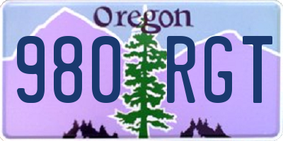 OR license plate 980RGT