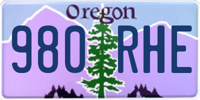 OR license plate 980RHE