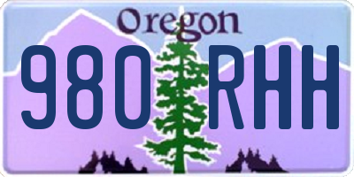 OR license plate 980RHH