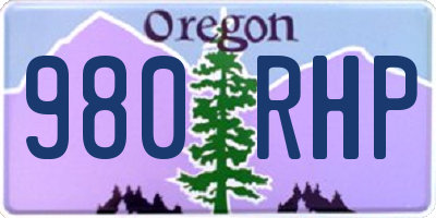 OR license plate 980RHP
