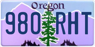 OR license plate 980RHT