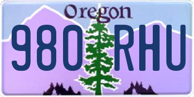 OR license plate 980RHU