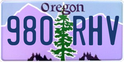 OR license plate 980RHV