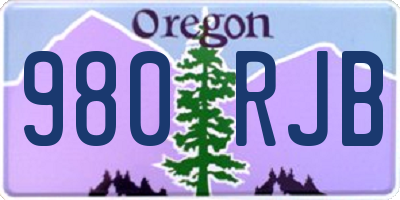 OR license plate 980RJB
