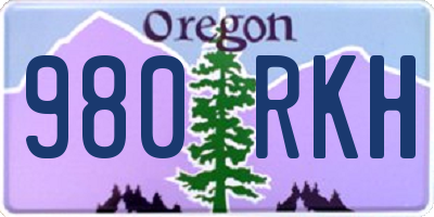 OR license plate 980RKH