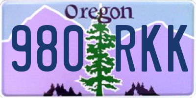 OR license plate 980RKK