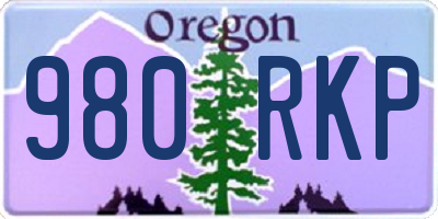 OR license plate 980RKP