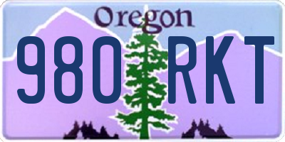 OR license plate 980RKT