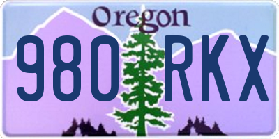OR license plate 980RKX