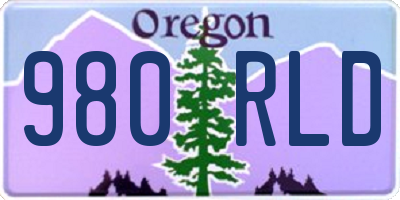 OR license plate 980RLD