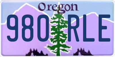 OR license plate 980RLE