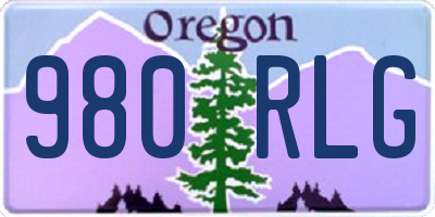 OR license plate 980RLG