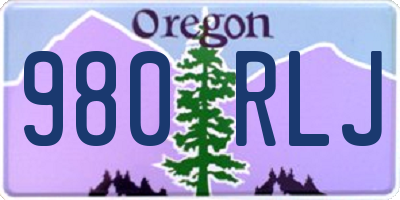 OR license plate 980RLJ