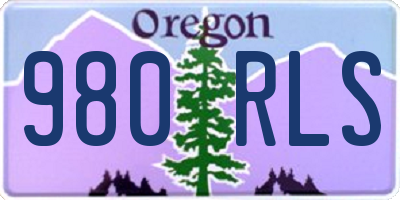 OR license plate 980RLS
