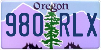 OR license plate 980RLX