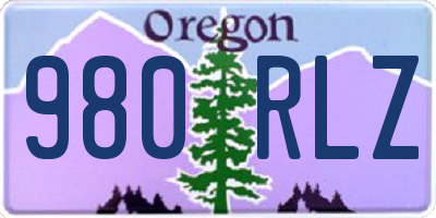 OR license plate 980RLZ