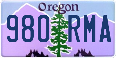 OR license plate 980RMA