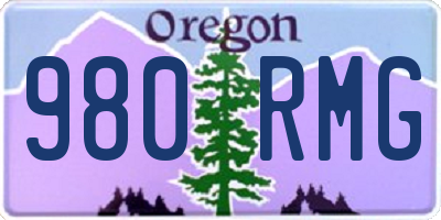 OR license plate 980RMG