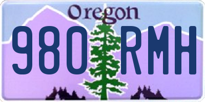 OR license plate 980RMH