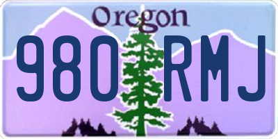 OR license plate 980RMJ