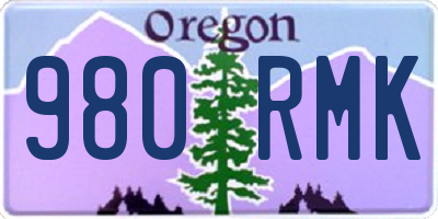 OR license plate 980RMK