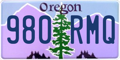 OR license plate 980RMQ