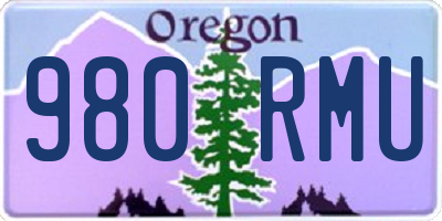 OR license plate 980RMU