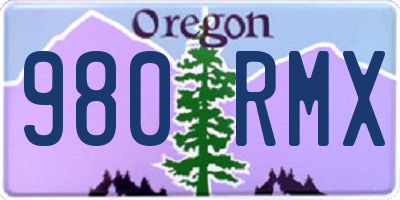 OR license plate 980RMX